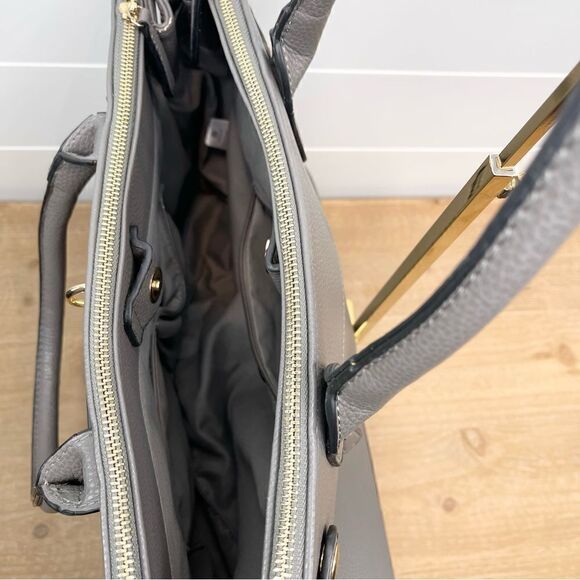 Dasein Women’s Handbag Satchel Top Handle Purse Gray - Picture 8 of 15